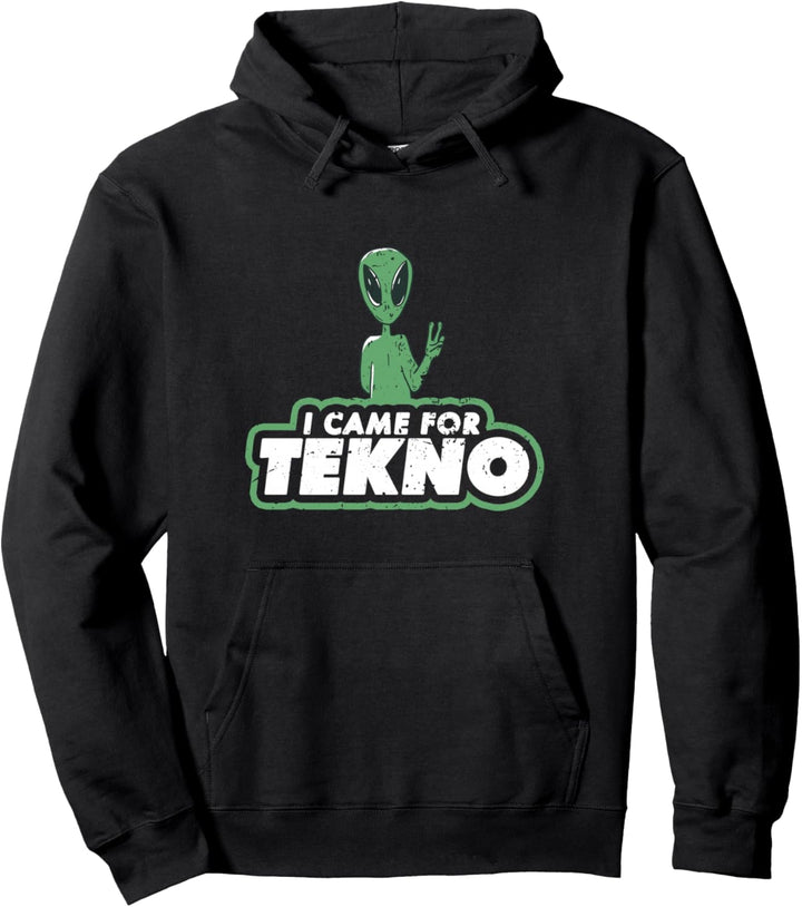 Techno-Alien-Sprüche EDM Raving Pullover Hoodie