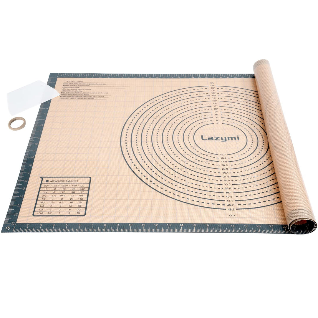 Lazymi Dick Backunterlage Silikon Gross 91 x 61 cm, Antihaft Backmatte rutschfeste Teigmatte Ausroll