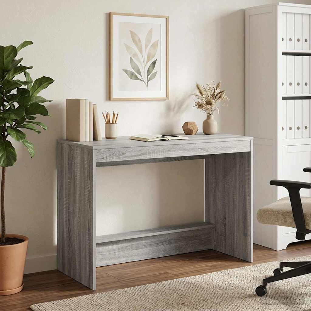 Bett-Schreibtisch Grau Sonoma aus Holzwerkstoff, 100 x 45 x 75 cm, kompakter Computertisch für Lapto