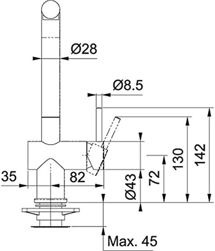 Franke 115.0524.888 Active Plus SM Spültischbatterie, schwarz-matt