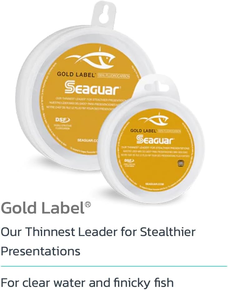 Seaguar Gold Label Fluorocarbon Angelschnur, dünn und stark Angelvorfach, doppelte Struktur für Stär