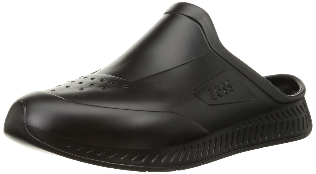 BOSS Herren Titanium-R Slid Gummierte Slipper mit Logo-Prägung Grösse 41 EU Black7, 41 EU Black7