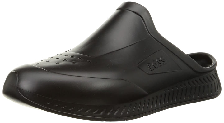 BOSS Herren Titanium-R Slid Gummierte Slipper mit Logo-Prägung Grösse 41 EU Black7, 41 EU Black7