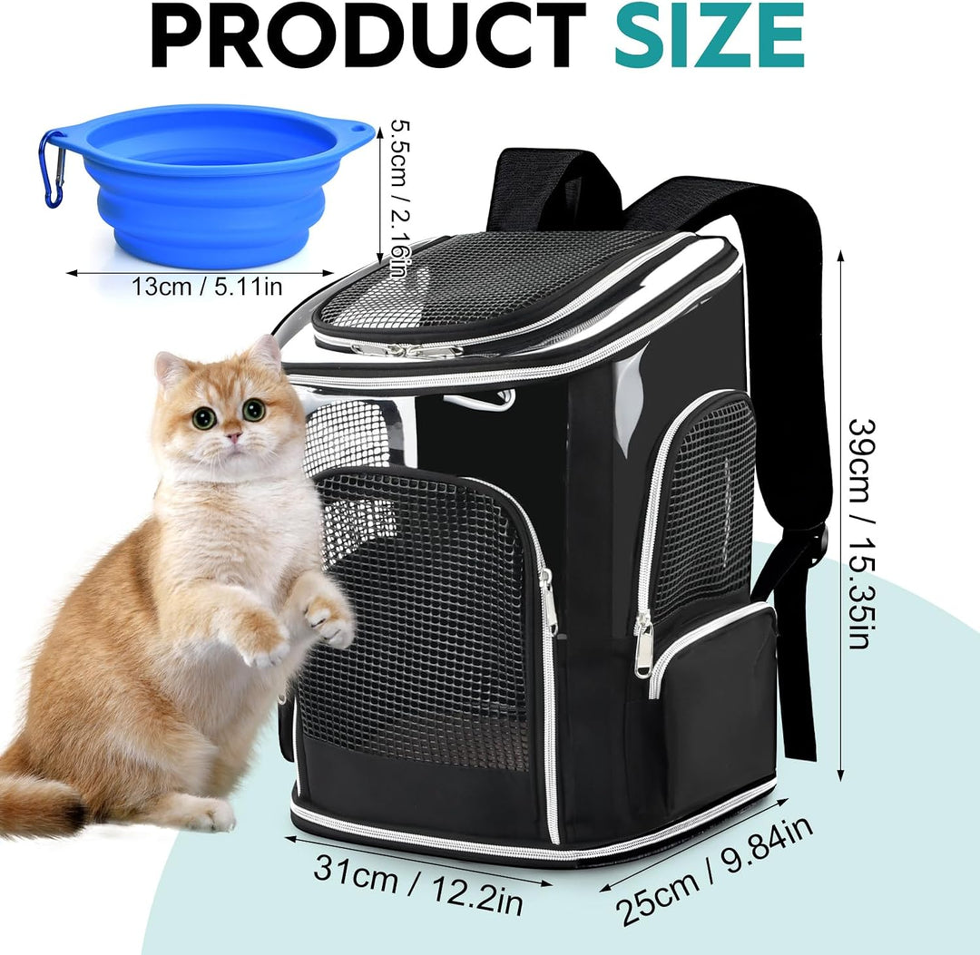 Haustier Rucksäcke,Katzenrucksack,Hunderucksack bis 10kg, Haustier Rucksack mit Netzfenster und falt