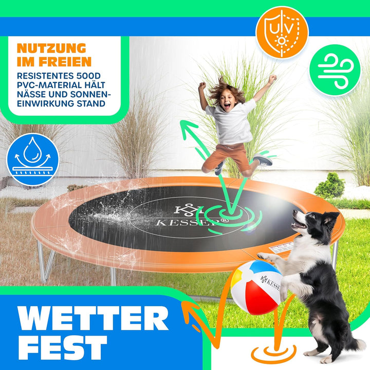 KESSER® - Trampolin Randabdeckung Ø 244, 305, 366, 426 cm, 30cm breit 100% UV-beständig reissfest Fe