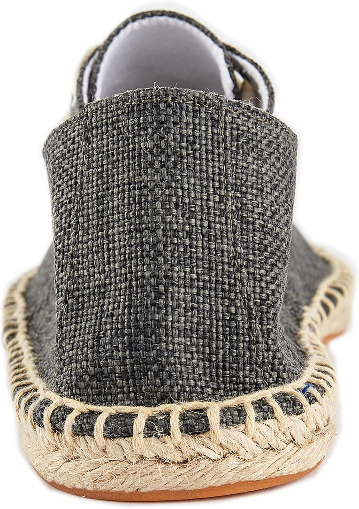 Alexis Leroy Lace Up Herren Espadrilles 44 EU Pures Schwarz, 44 EU Pures Schwarz