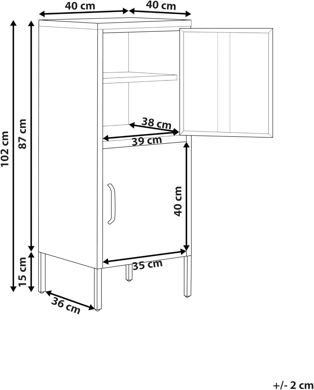 Aktenschrank mit 2 Türen 4 Ablagefächern Stahl grün Industrie Stil Huron
