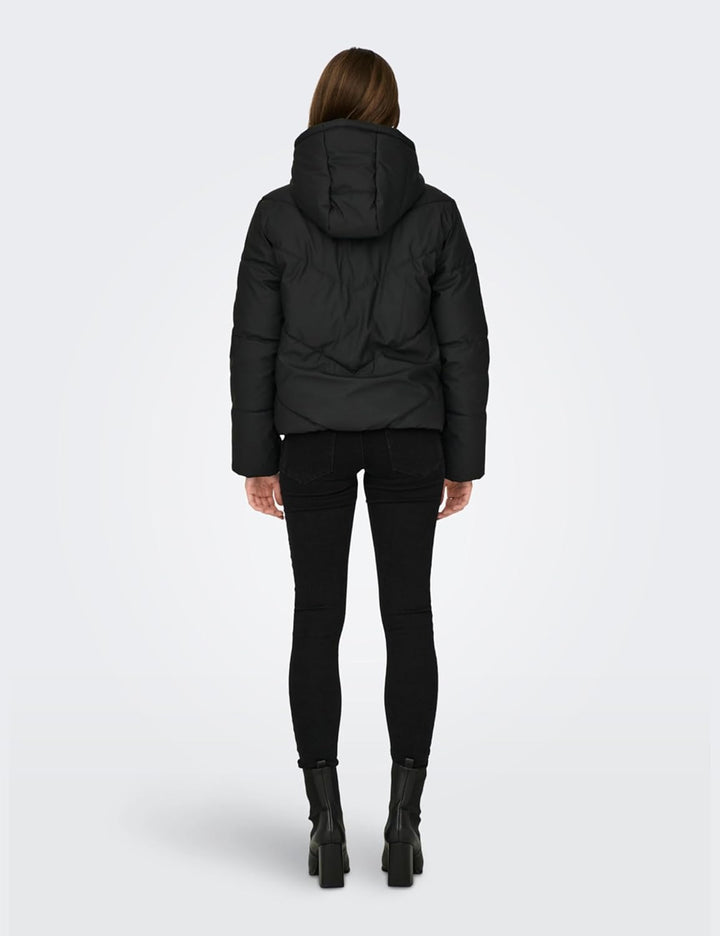 Jacqueline de Yong female Jacke Kapuze Tief angesetzte Schulter Jacke L Schwarz, L Schwarz