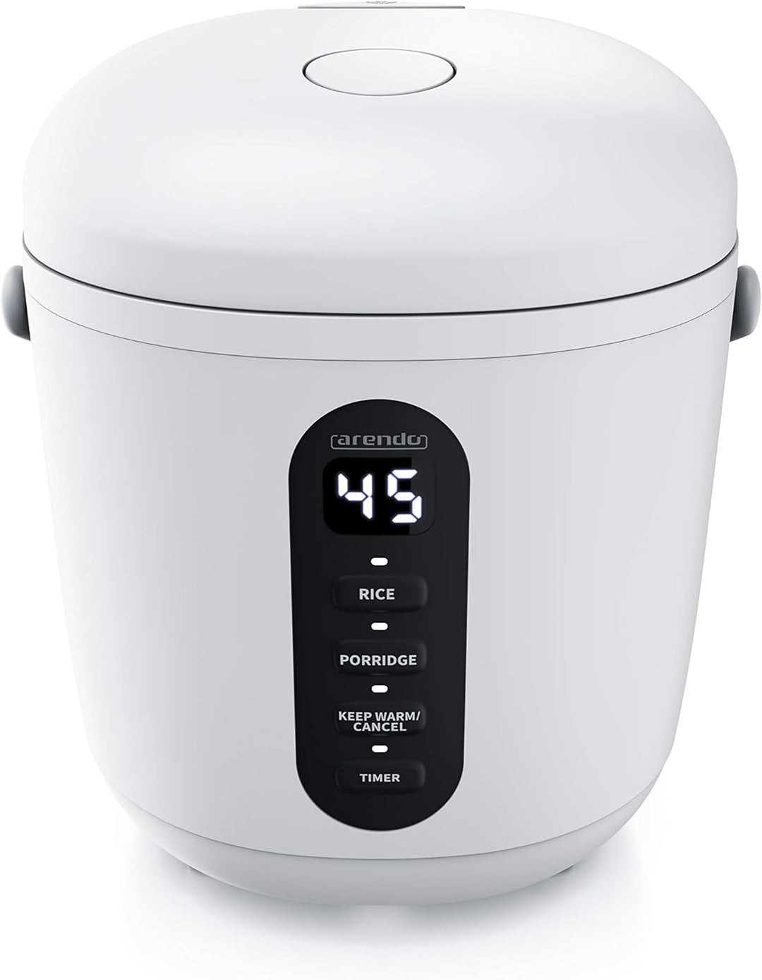 Arendo - Reiskocher - 300 Watt - mit Messbecher und Reislöffel – 2 Kochprogramme – Timer – Warmhalte