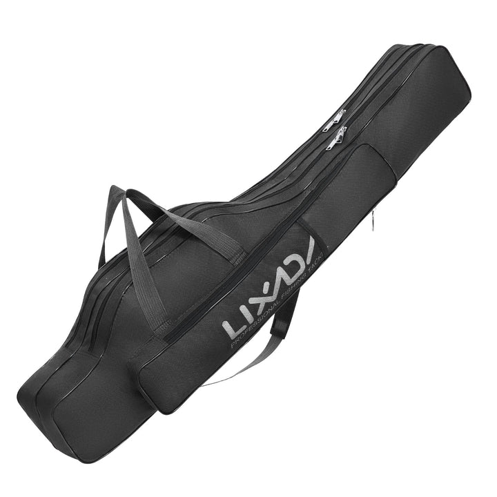 Lixada Tragbare Angeltasche Faltbare Angeltasche für Angelrute im Freien, 100 cm/130 cm/150 cm Schwa