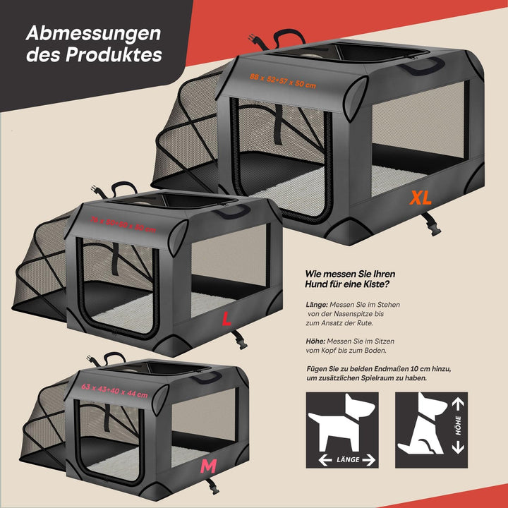 Hunde-Transportbox Tier Hundebox Transporttasche faltbar Hundetasche Haustier-Transport Atmungsaktiv