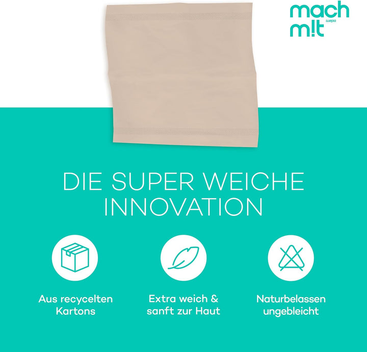 machm!t PURE Kosmetiktücher + Box 4-lagig – extrem weich & besonders nachhaltig dank 100% Recyclingp
