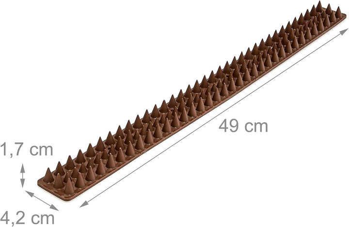 Relaxdays 40x Vogelabwehr, je 49 cm, mit Spikes, Gesamtlänge 20 m, witterungsresistent, Tierabwehr f