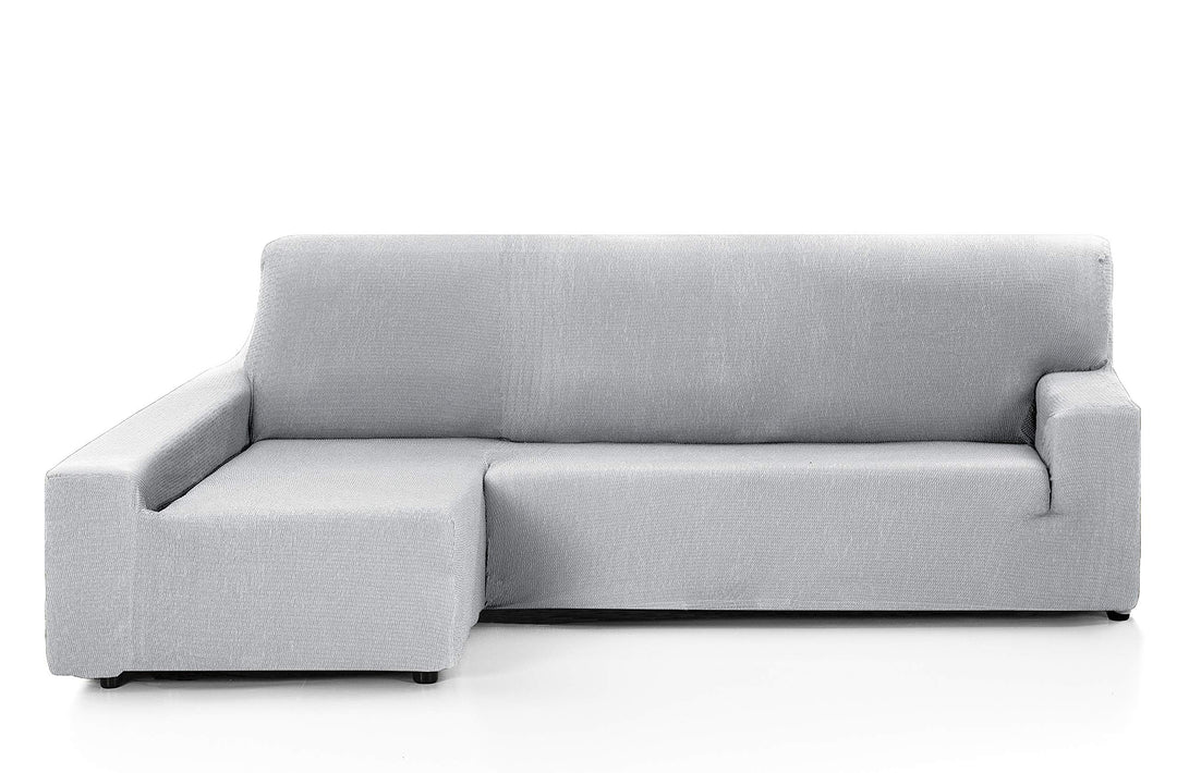 Martina Home - Sofabezug, Eckteil Links, Chaise Longue Brazo Izquierdo, 240-280 cm, Grau (Alma) lang