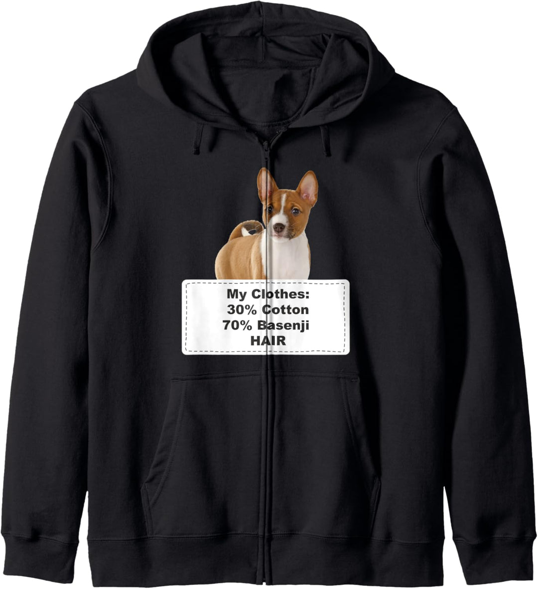 Funny Shedding Dog Basenji Kapuzenjacke