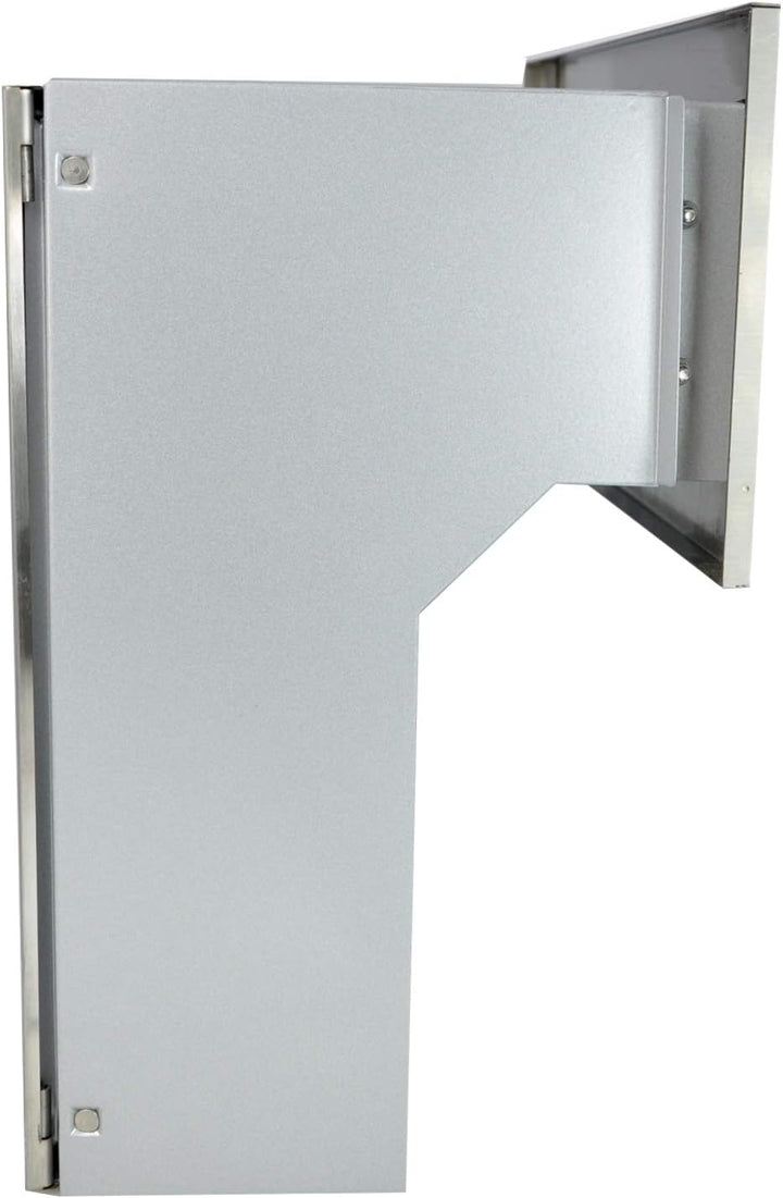 Mauerdurchwurf Briefkasten Edelstahl/Silber NEU Vorderteil + Hintertür V2A gebürstet 190-260 [mm] 3