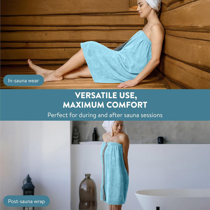 Sauna Frottee Kilt Sarong M-XXL Damen von JEMIDI 100% Baumwolle Saunakilt Saunasarong Saunatuch (Dam