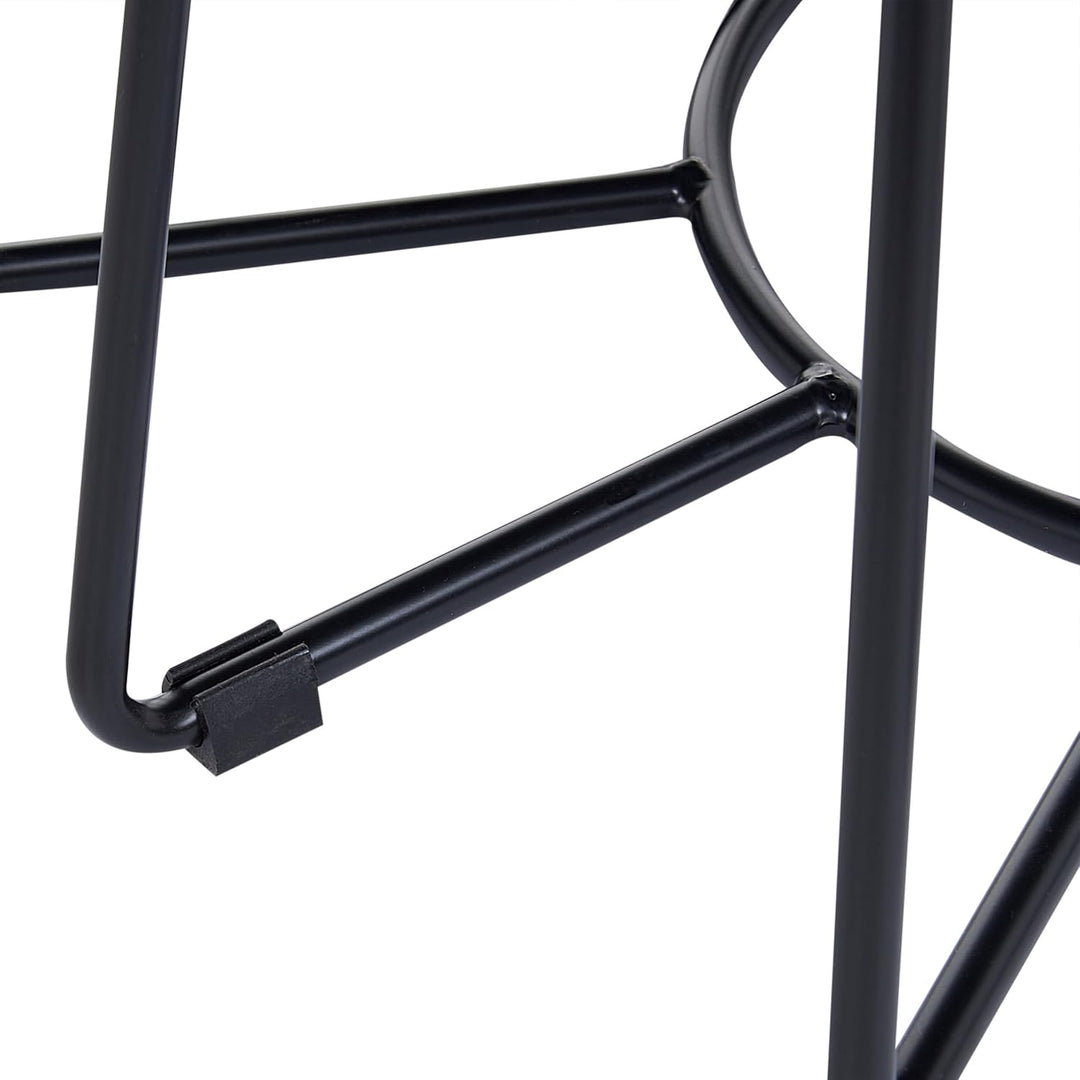 Couchtisch rund Gestell Metallkäfig schwarz Marmorplatte schwarz Bernie