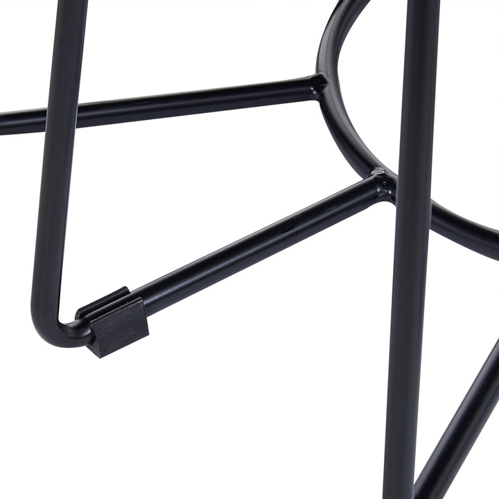 Couchtisch rund Gestell Metallkäfig schwarz Marmorplatte schwarz Bernie