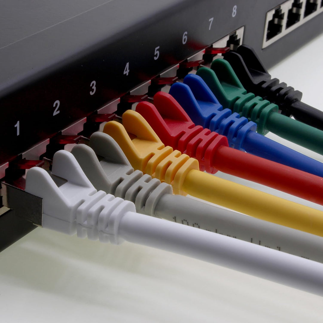 1aTTack.de 3m - 7 Farben - 7 Stück - Netzwerkkabel CAT6a (10Gb/s) S-FTP CAT 6a Lankabel - GHMT zerti