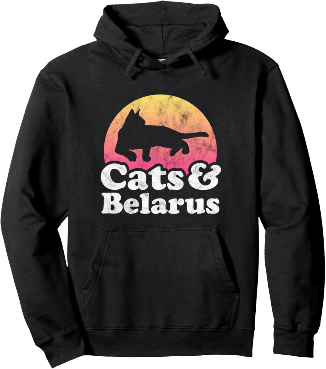 Cats and Belarus Katze für Damen oder Herren Pullover Hoodie