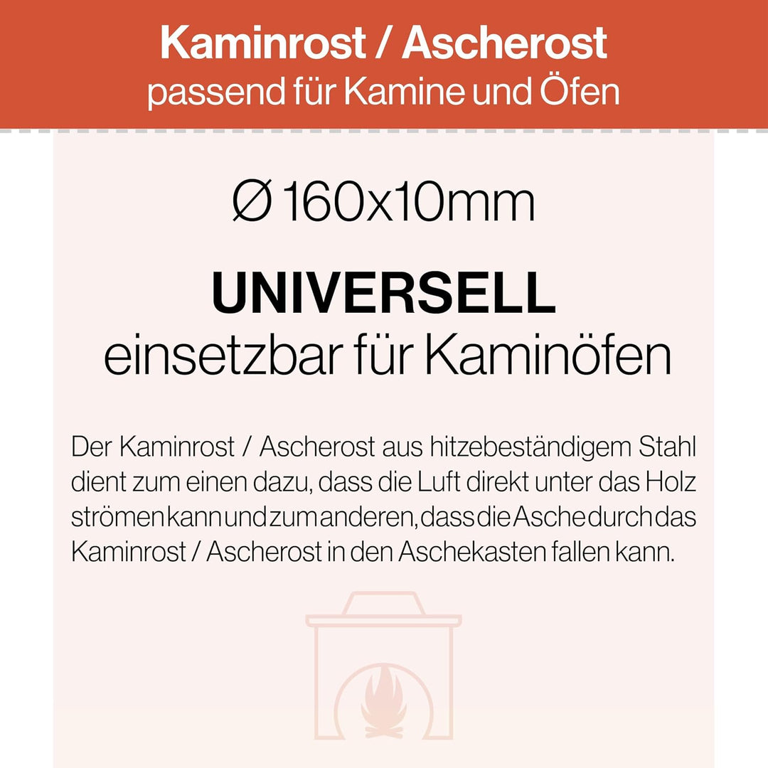 Kaminrost - Für Verschiedene Kaminöfen inkl. Modellübersicht - Ascherost Kamin aus massivem Stahl -