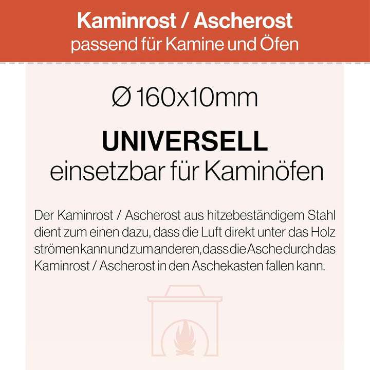 Kaminrost - Für Verschiedene Kaminöfen inkl. Modellübersicht - Ascherost Kamin aus massivem Stahl -