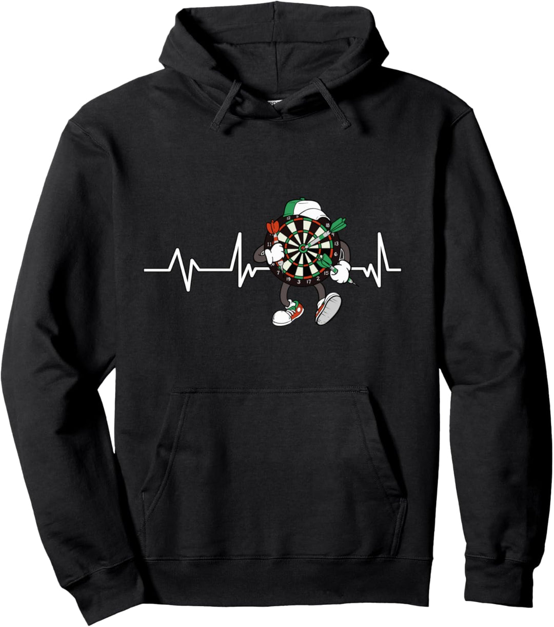 Dart Herzschlag Dartspieler Geschenk Dart Pullover Hoodie