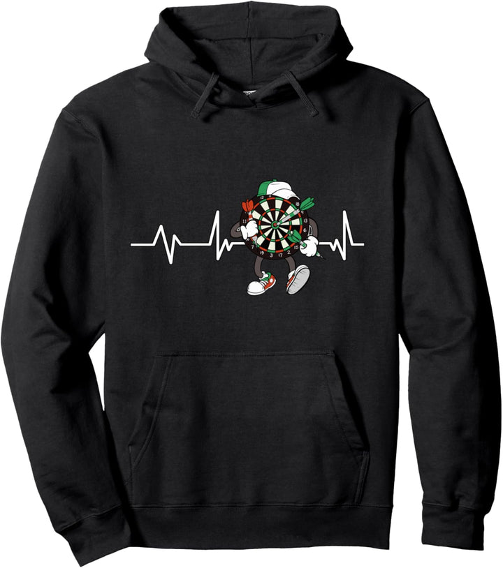 Dart Herzschlag Dartspieler Geschenk Dart Pullover Hoodie
