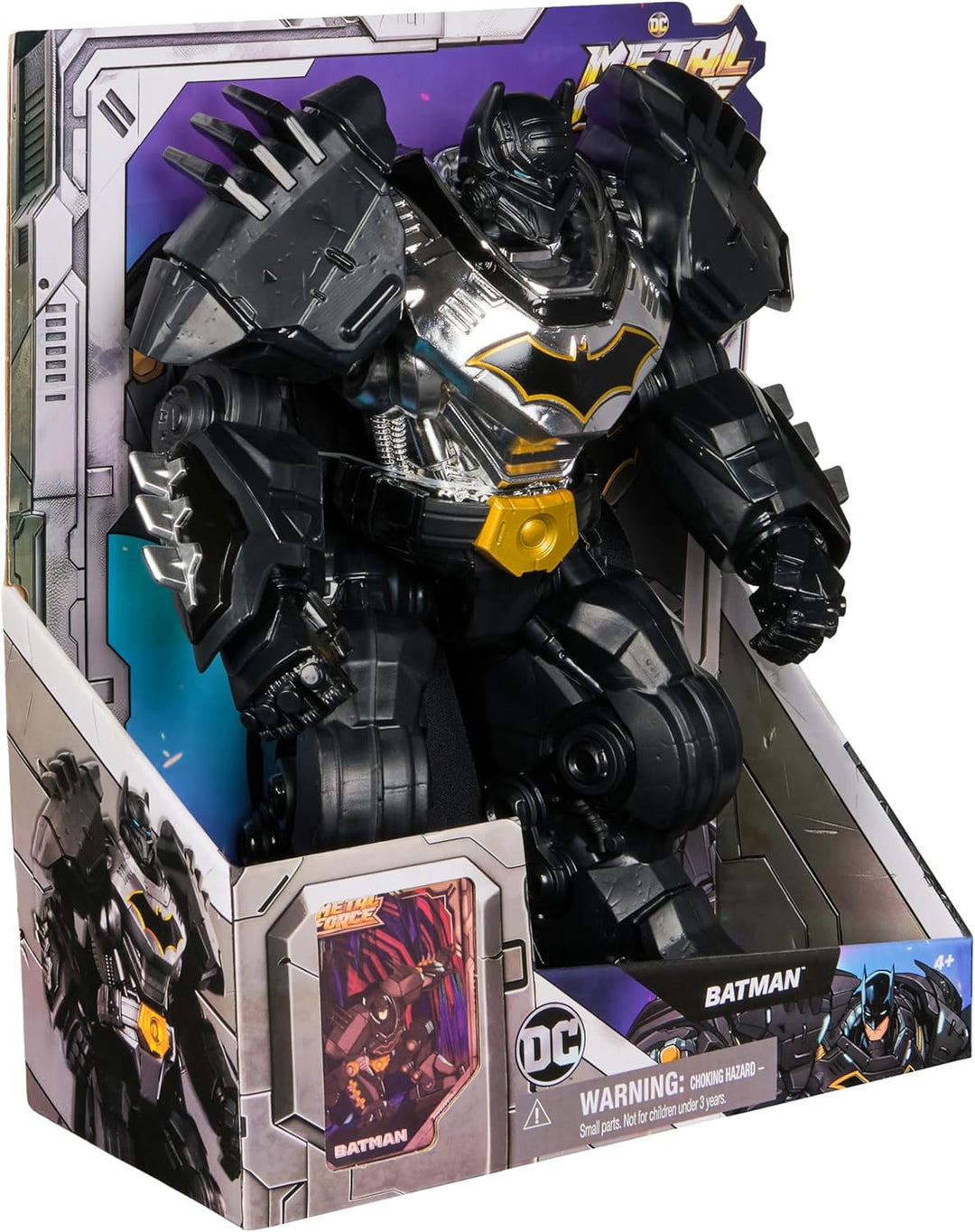 DC Metal Force Batman Action-Figur, 30cm gross, mit 8 Bewegungspunkten für actionreiche Abenteuer. F