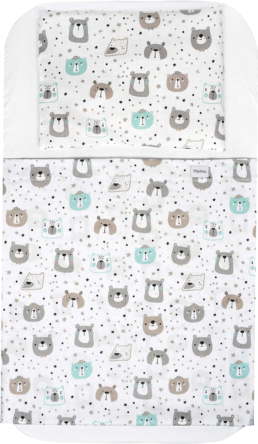 FlyIdeas Next 2 me Spannbettlaken Beistellbett Baby 83x50 cm, 8 STK. - 100% Zertif. Baumwolle - Komp