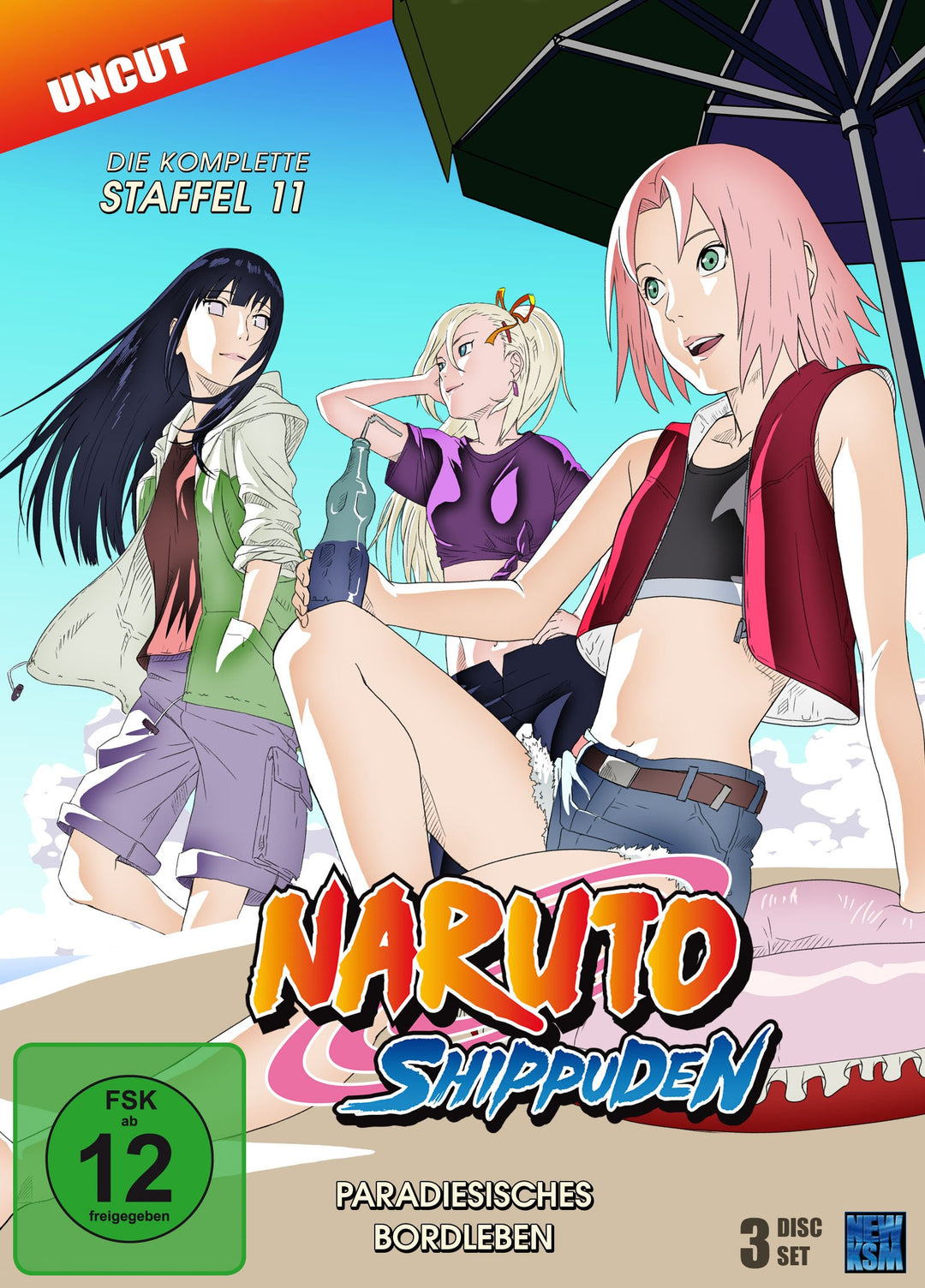 Naruto Shippuden - Staffel 11: Paradiesisches Bordleben (Episoden 443-462, uncut) [3 DVDs] , 3 Stück