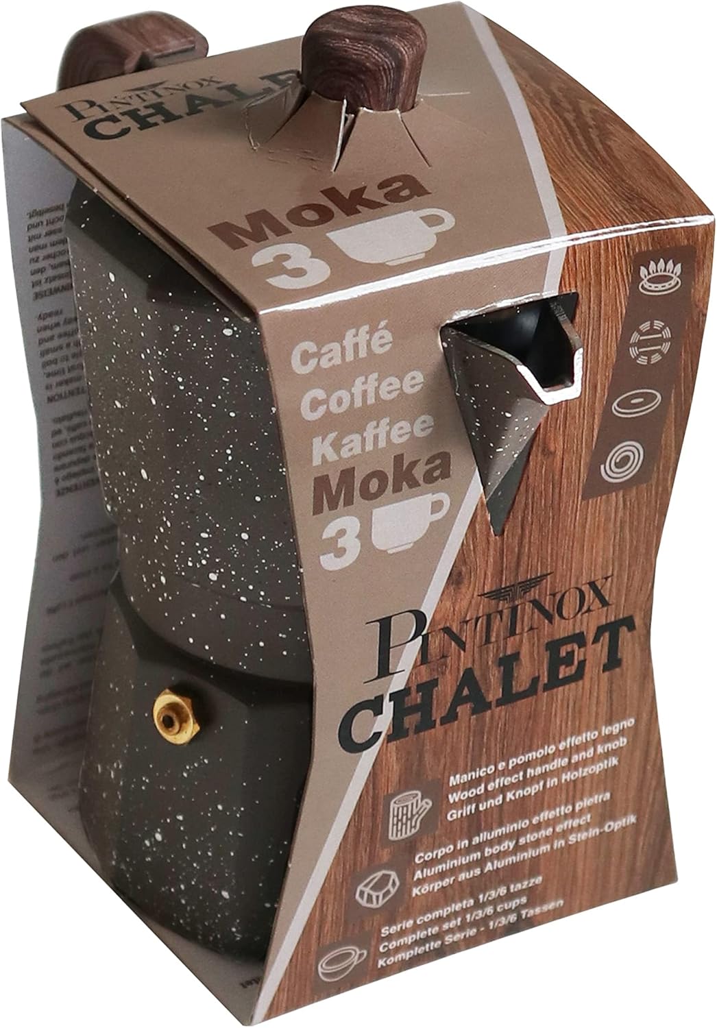 PINTINOX Moka Nature 3 Tassen
