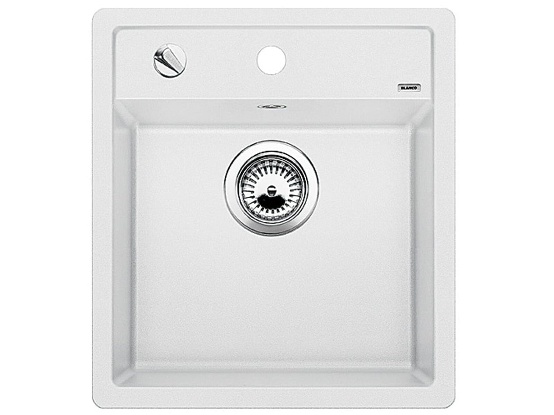 BLANCO DALAGO 45 | SILGRANIT weiss | Einbauart: Einbau von Oben | mit Ablauffernbedienung | 45er Unt