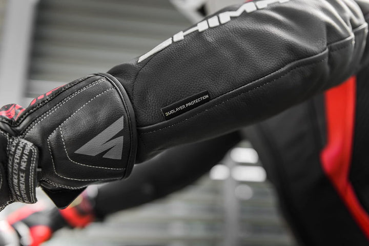 SHIMA CHASE Motorradjacke Herren -Sport Biker Lederjacke Männer Belüftet Sommer mit Schulter Schleif