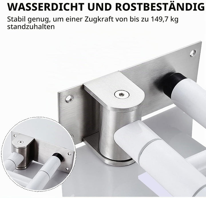 WC Haltegriff Klappbar, Wandstützgriff Stützhilfe Aufstehhilfe Toilette Stütz-Haltegriff Hochklappba