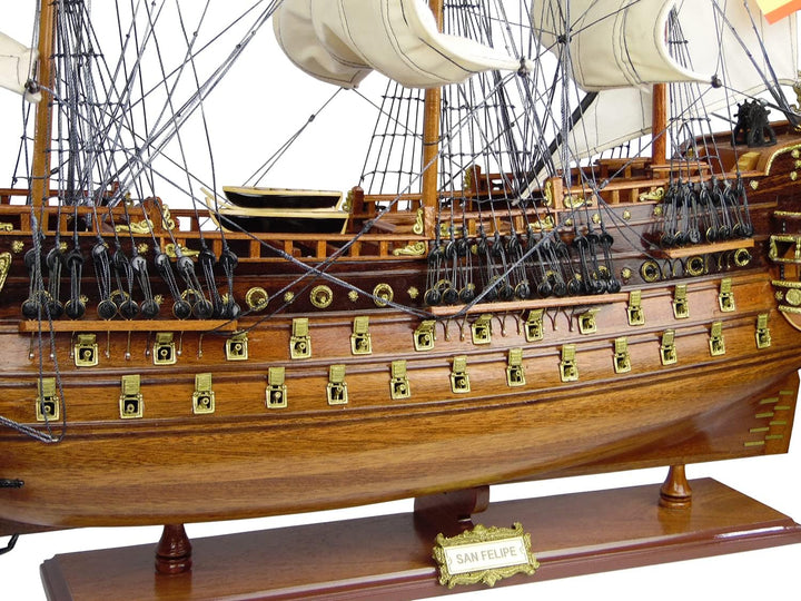 Schiffsmodell "San Felipe" │ Modellschiff │Segelschiff │ Premium-Modell │93cm Länge - 75cm Höhe