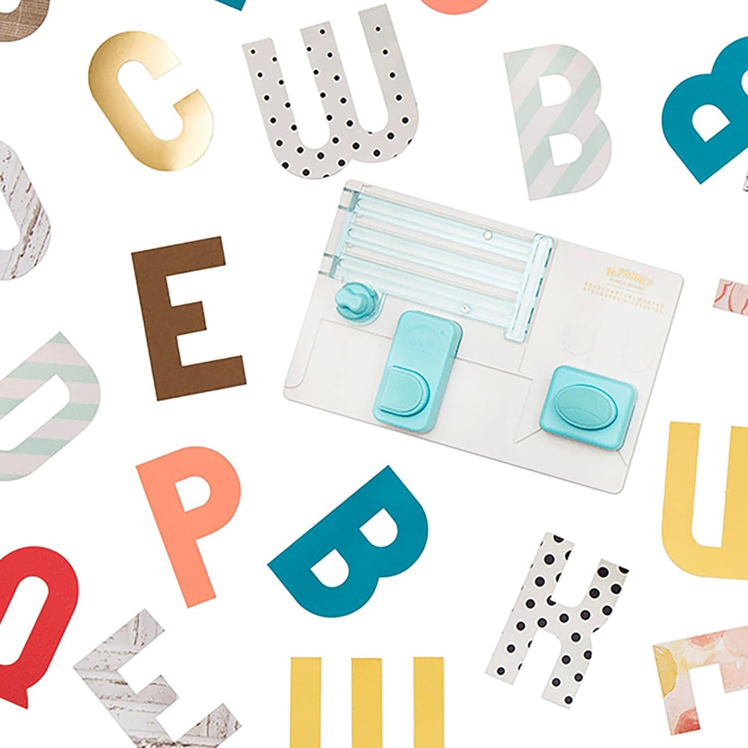 American Crafts We R Memory Keepers Alphabet Punch Board, Plastic, White, 25,4 x 31,1 x 5,7 cm