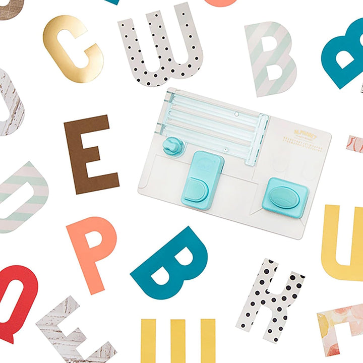 American Crafts We R Memory Keepers Alphabet Punch Board, Plastic, White, 25,4 x 31,1 x 5,7 cm
