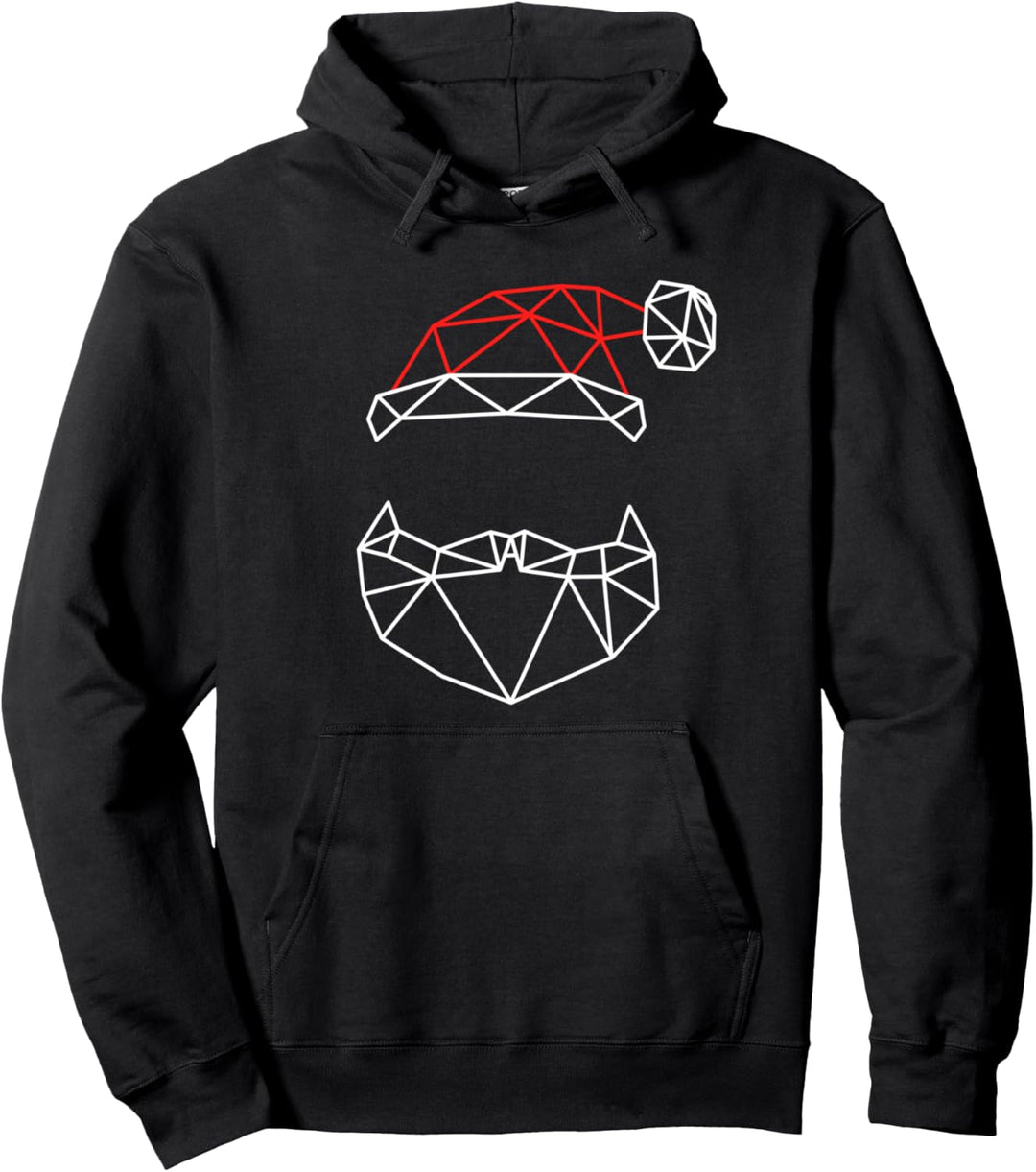 Weihnachtsmann-Bart und Mütze, Merry Xmas Holidays, Weihnachtsmann Pullover Hoodie