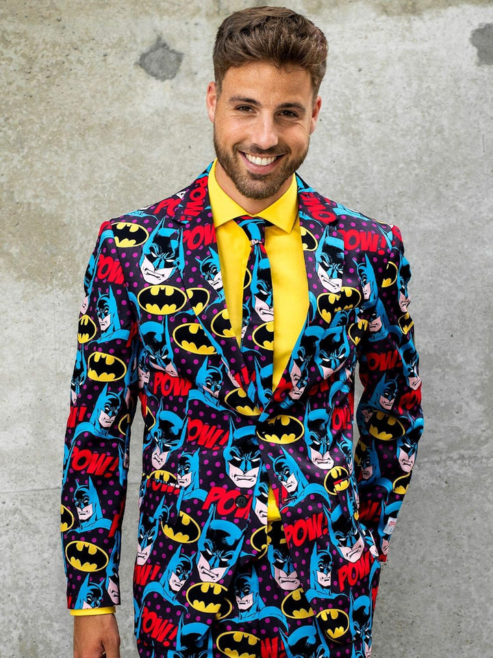 OppoSuits Herren The Joker Kostüm - DC Comics Anzug - Slim Fit – Mit Krawatte 60 Mehrfarbig, 60 Mehr