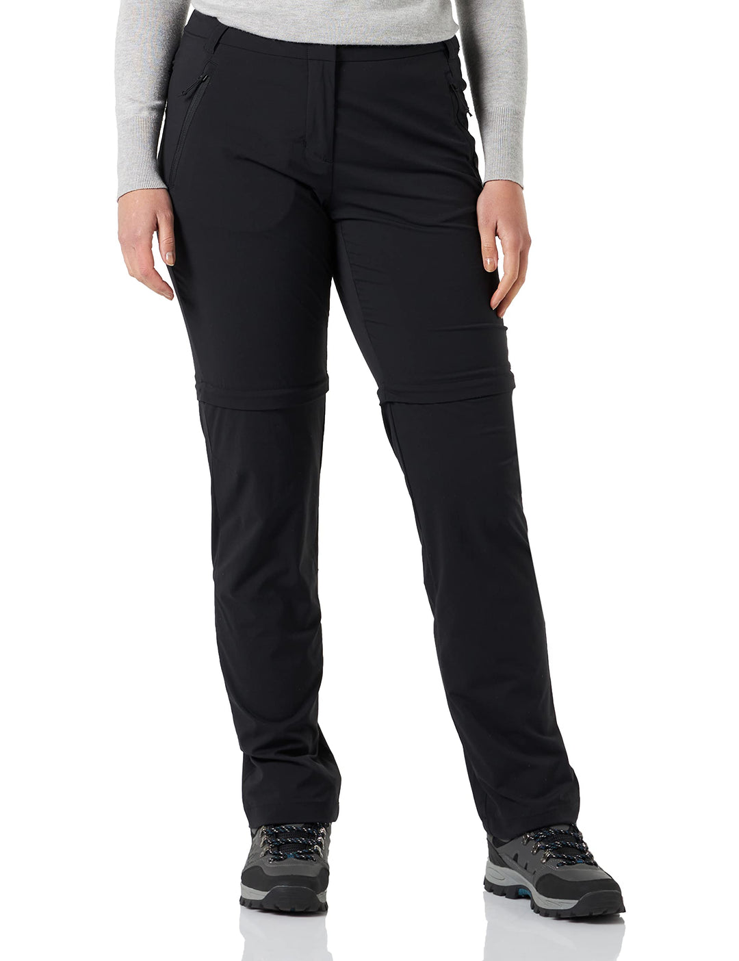 Jack Wolfskin Damen Glastal Zip Off Pants Wanderhose, Schwarz, 44 EU