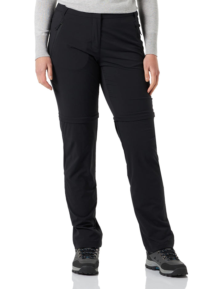 Jack Wolfskin Damen Glastal Zip Off Pants Wanderhose, Schwarz, 44 EU