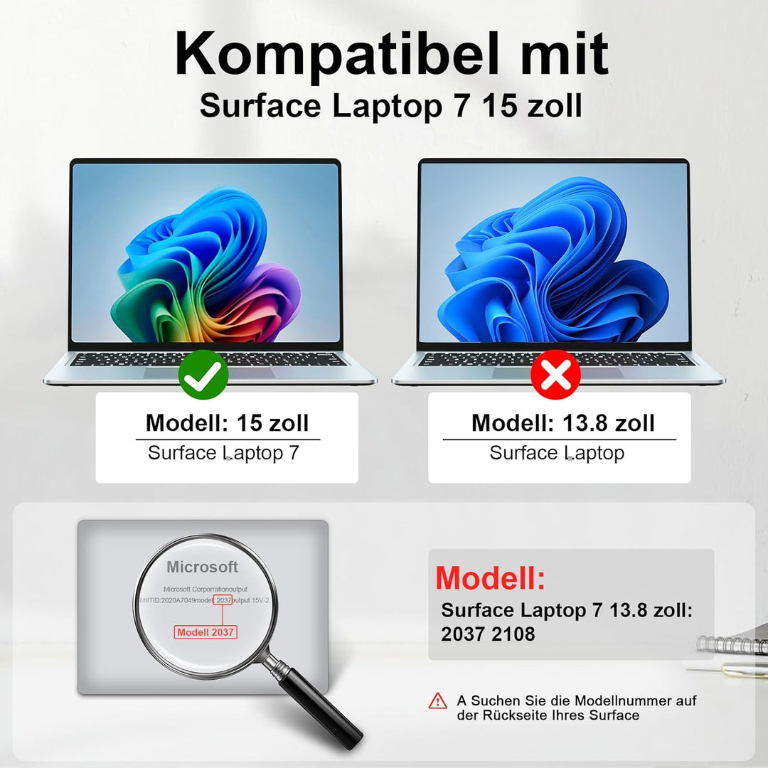 STARY 360° Sichtschutzfolie für 15 Zoll Surface Laptop der 7. Generation 2024, Selbstklebende Blends