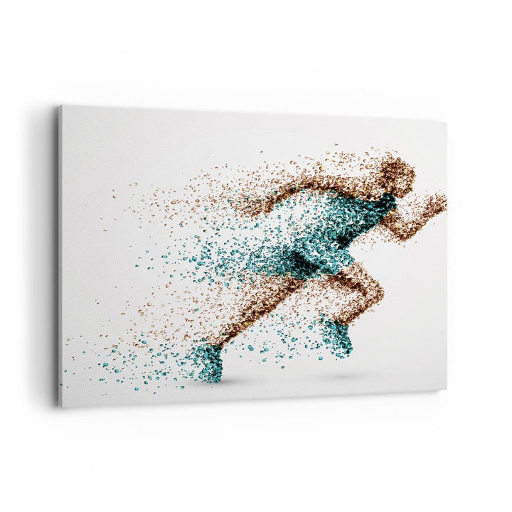 Bilder auf Leinwand 100x70cm Leinwandbild Athlet sprinter sport läufer Gross Wanddeko Bild Schlafzim