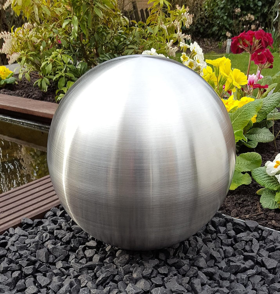 Jürgen Bocker Garten-Ambiente Dekokugel aus Edelstahl 35 cm matt gebürstet Dekorationskugel Edelstah
