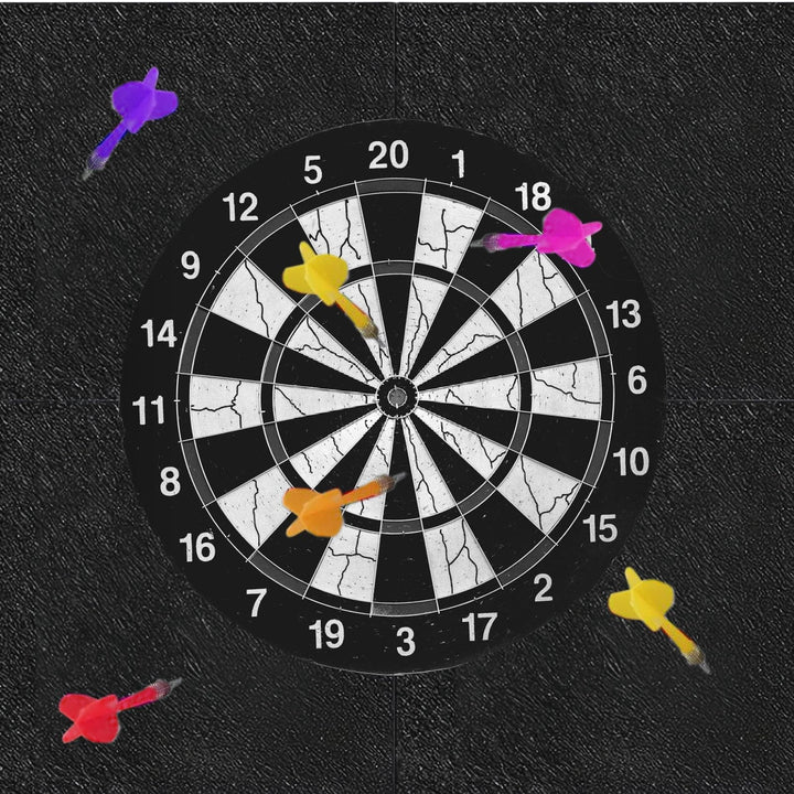 Dartboard Wandschutz, Selbstklebende Dartscheiben Umrandung, FilzDartboard-Wandschutz, Gespleisst, W