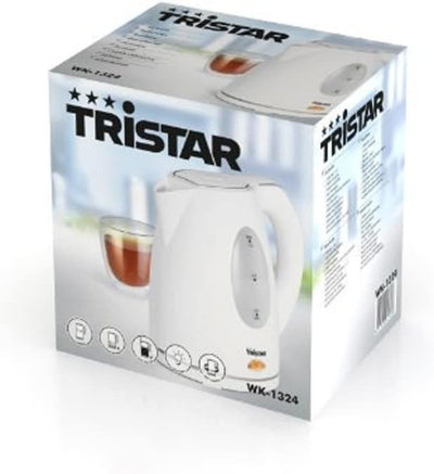 Tristar WK-1324 Wasserkocher – Fassungsvermögen: 1,5 l – 360° drehbar, Weiss