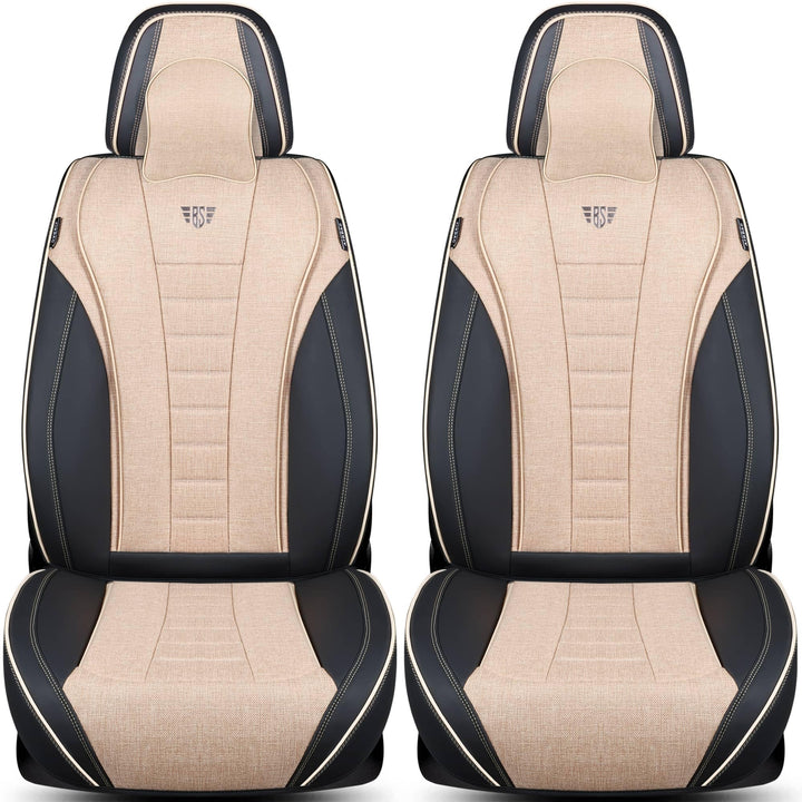 Schonbezüge Sitzbezüge für VW T7 Multivan Bj ab 2021 in Schwarz/Beige NL3
