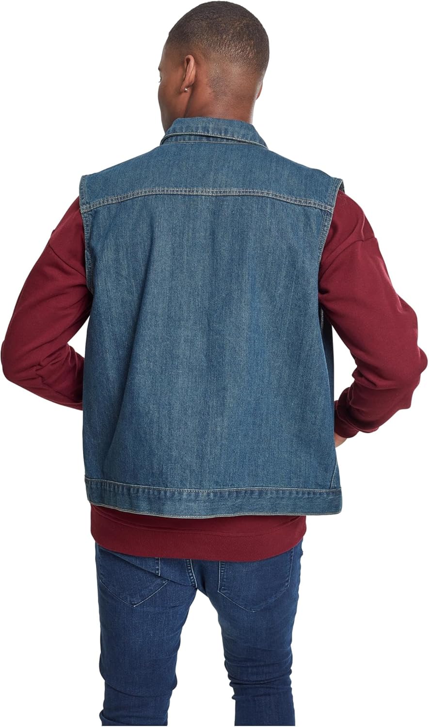 Urban Classics Herren Denim Vest, Männer Jeansweste, erhältlich in vielen verschiedenen Farben, Grös